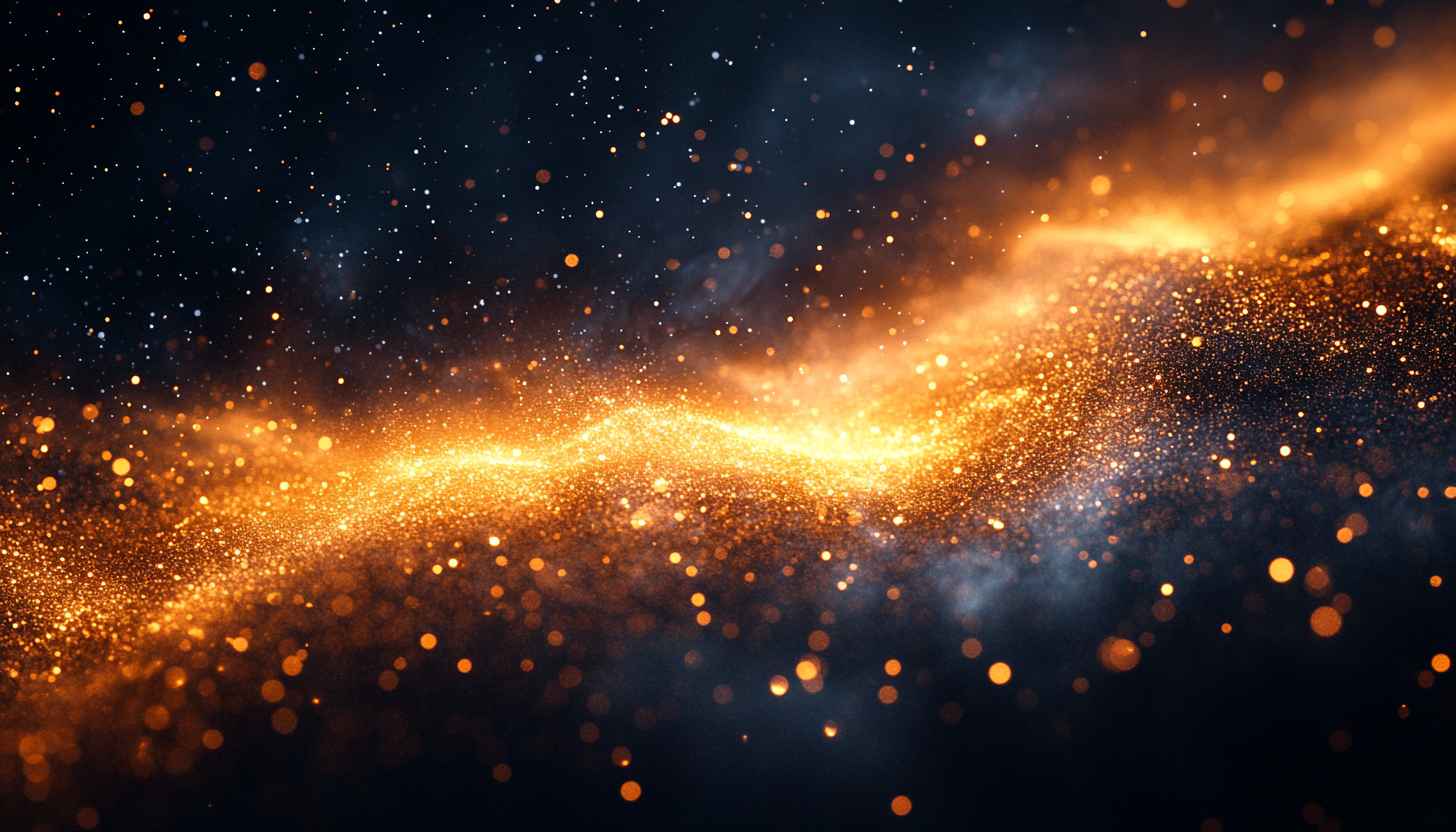 Golden Glittering Sparkles Background, Festive Abstract Mobile Wallpaper