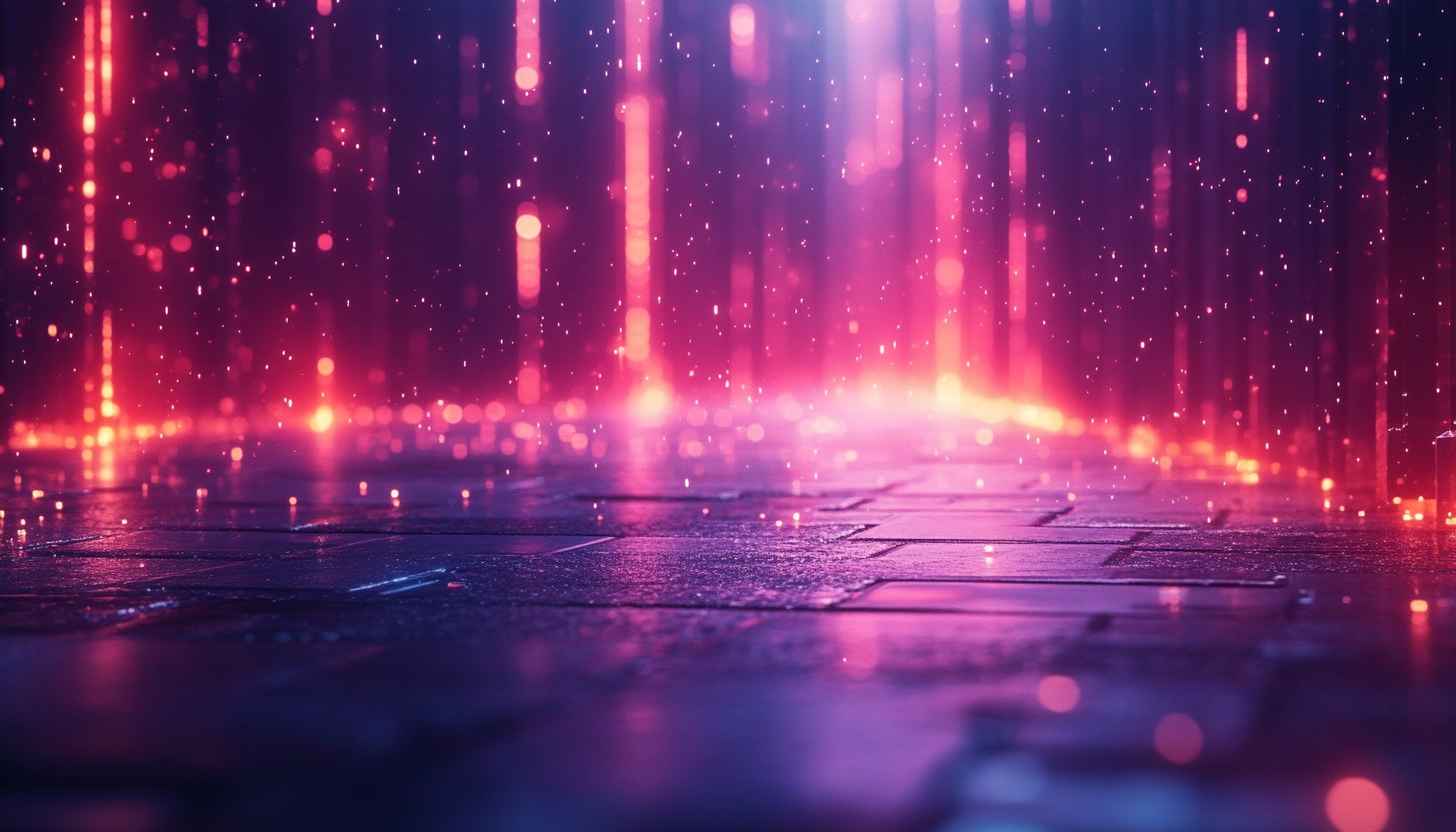 Cyberpunk Neon Grid Mobile Wallpaper Futuristic Tech Desktop Background