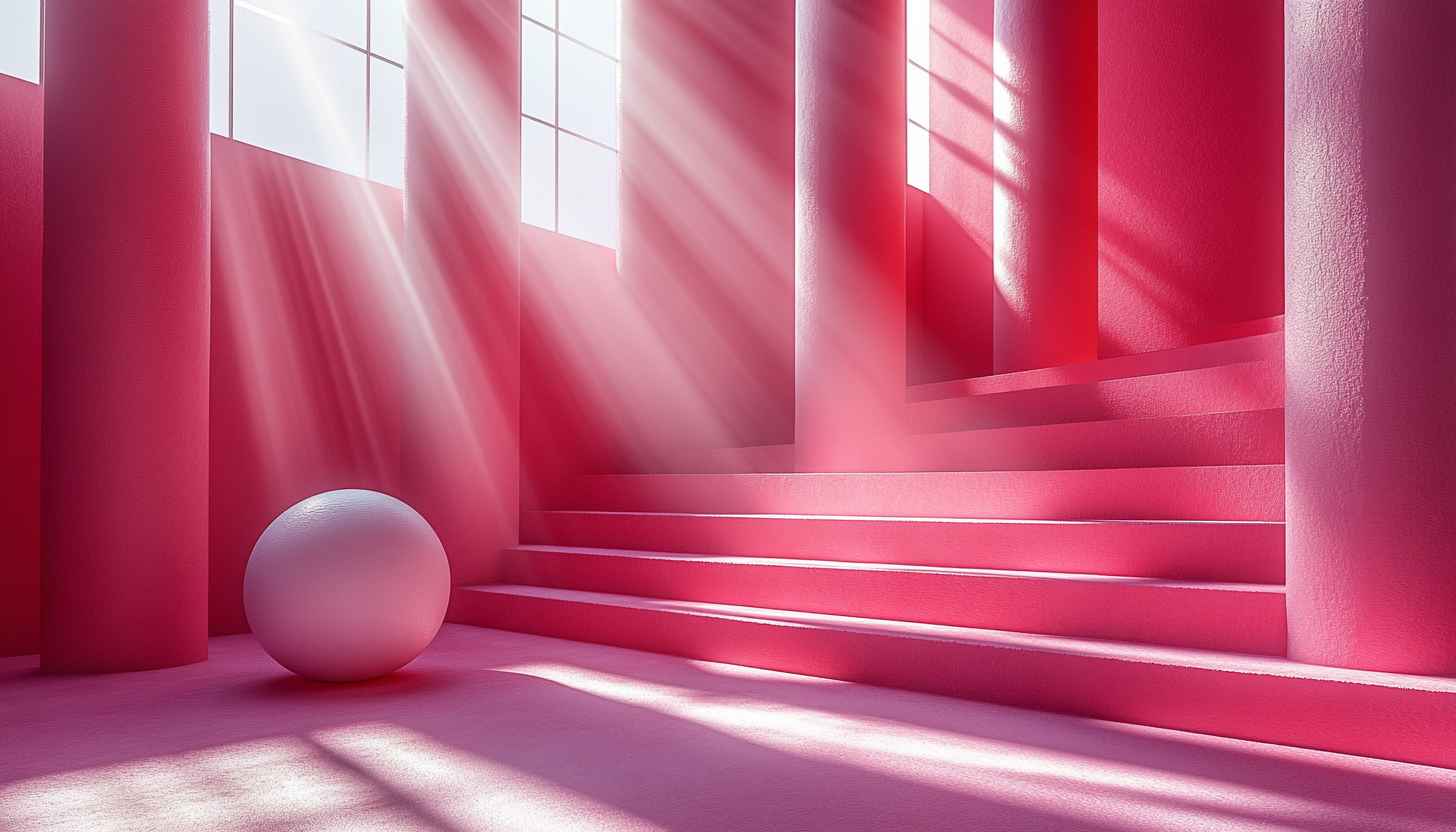 Pink Room with Sunlight Mobile Wallpaper Aesthetic 4K Background