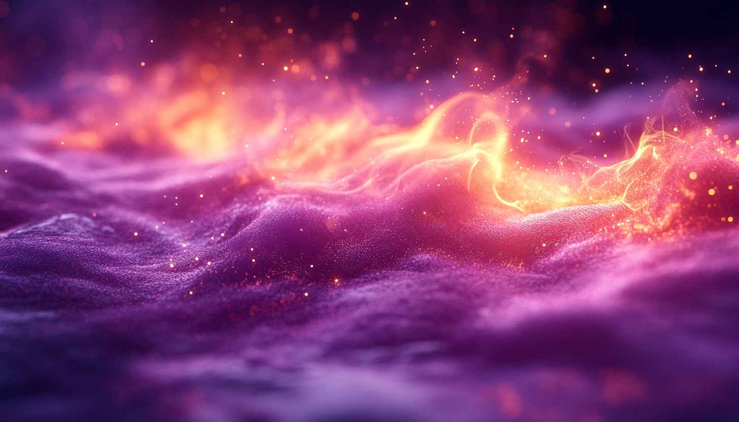Purple Orange Abstract Galaxy 4K Wallpaper for Desktop Background