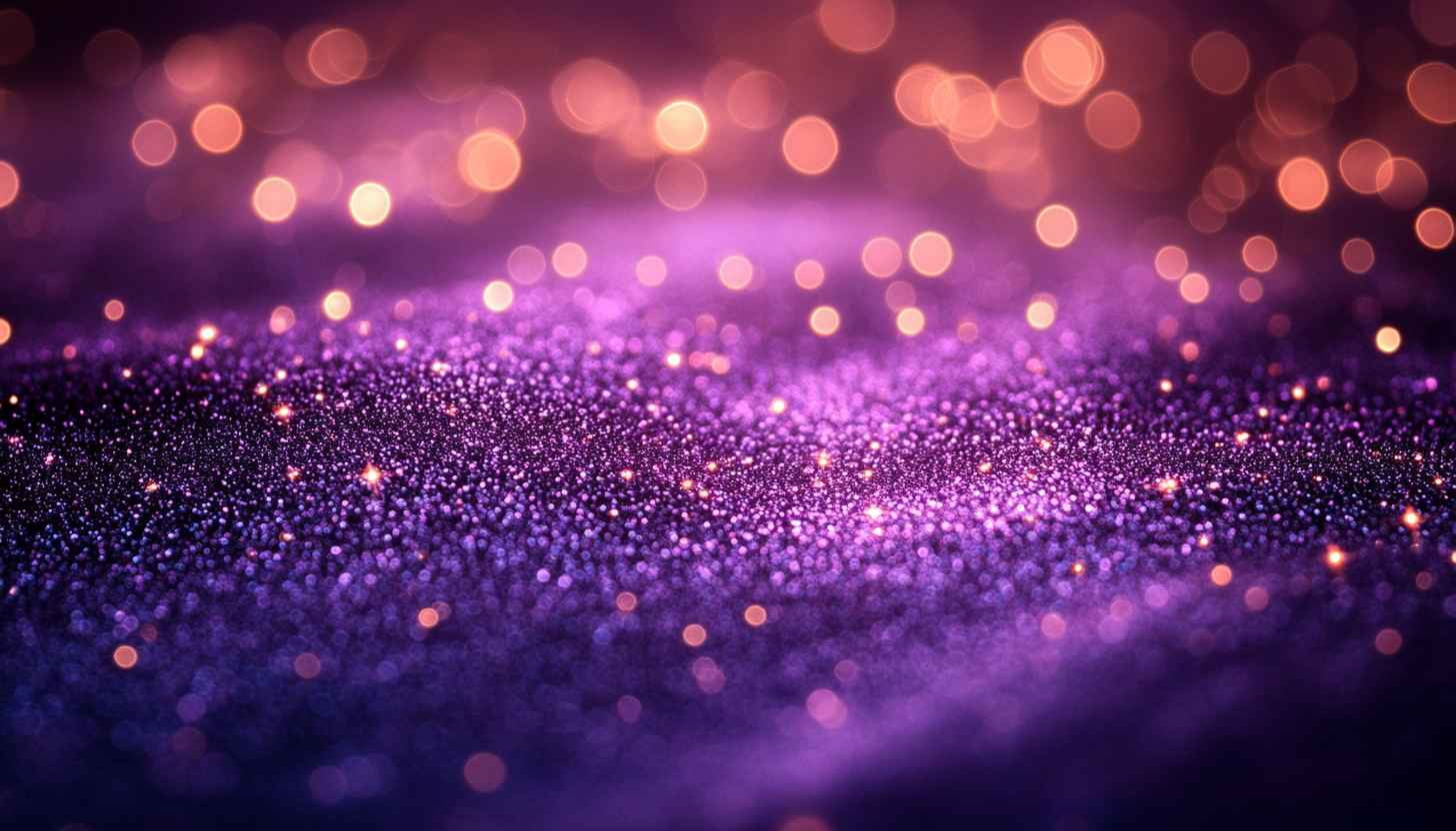 Purple Glitter Bokeh Lights Festive 4K Desktop Mobile Wallpaper