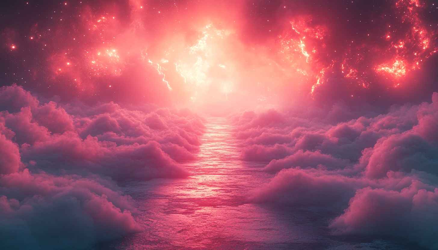 Pink Nebula River 4K Desktop Backgrounds, Mobile Wallpaper