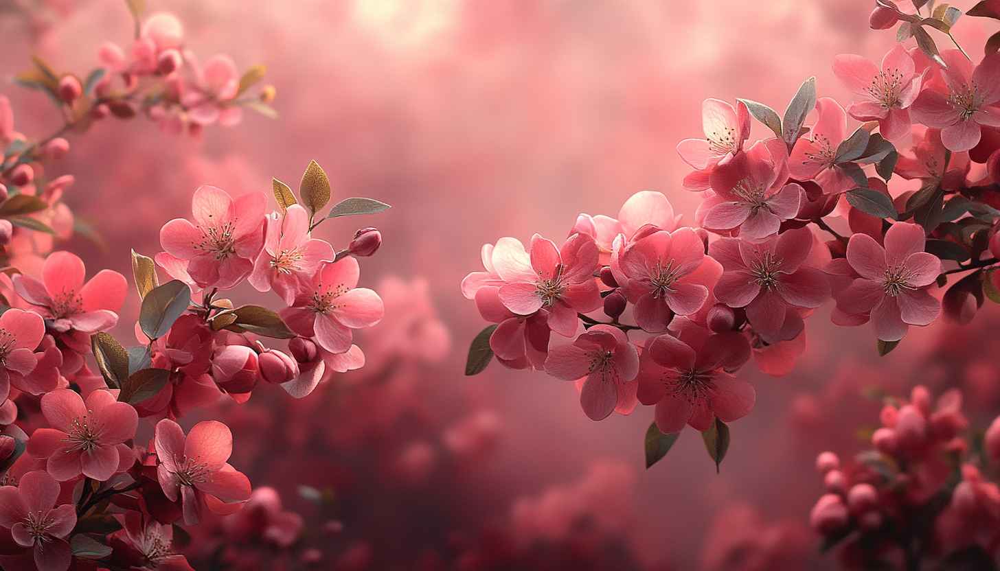Pink Blossom Flower Desktop Wallpaper, Spring Floral Mobile Background