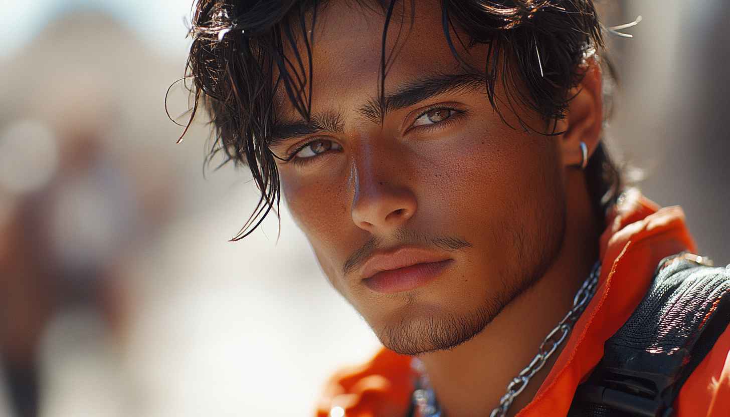 Handsome Man Portrait Aesthetic Mobile Wallpaper, Free Aesthetic Background