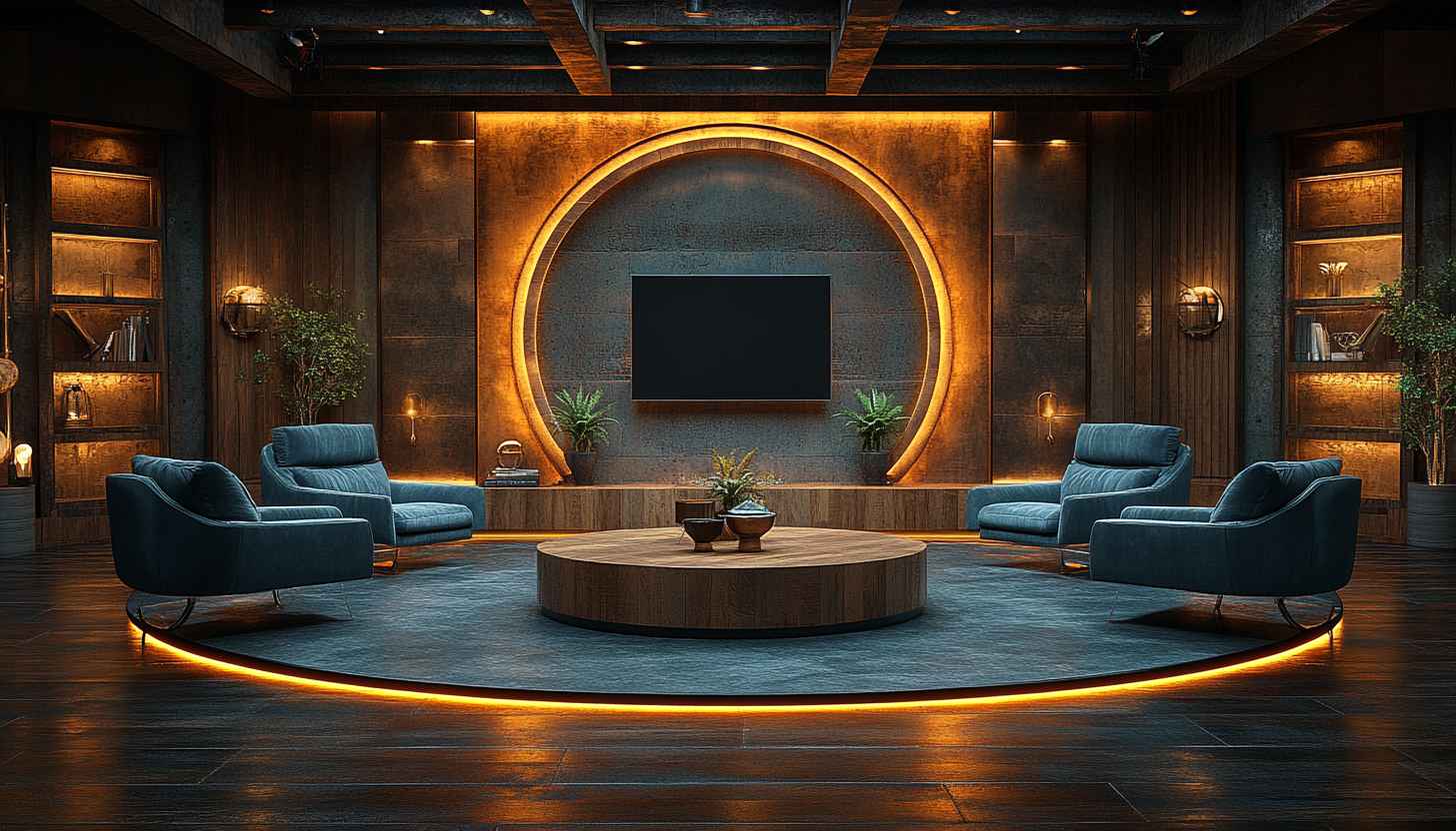 Modern Living Room Interior 4K Wallpaper for Desktop Background