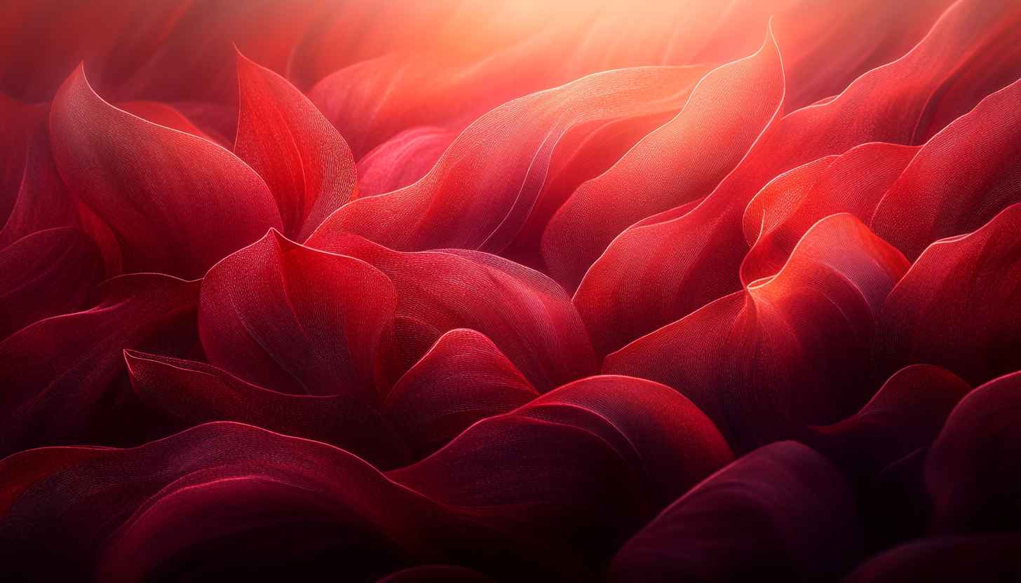 Red Abstract Petals 4K Desktop Background, Crimson Mobile Wallpaper Free