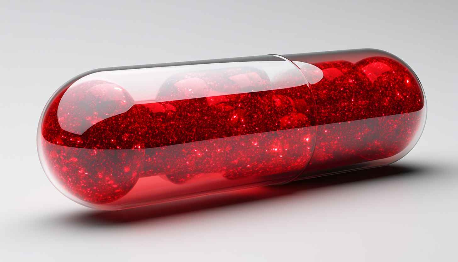 Red Sparkle Pill Capsule Background for Mobile Wallpaper HD