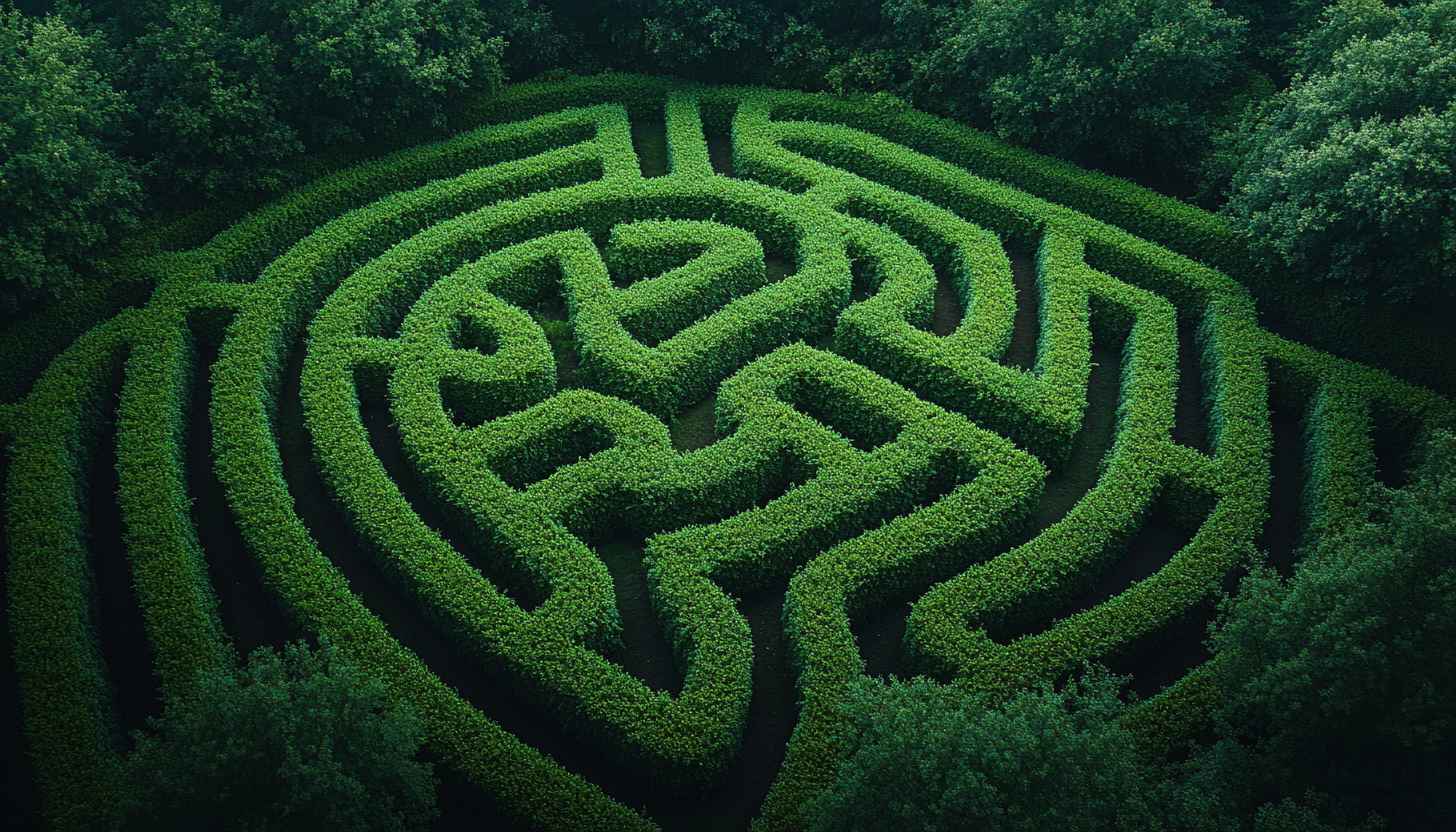 Green Maze Hedge Garden 4K Desktop Background Mobile Wallpaper Free