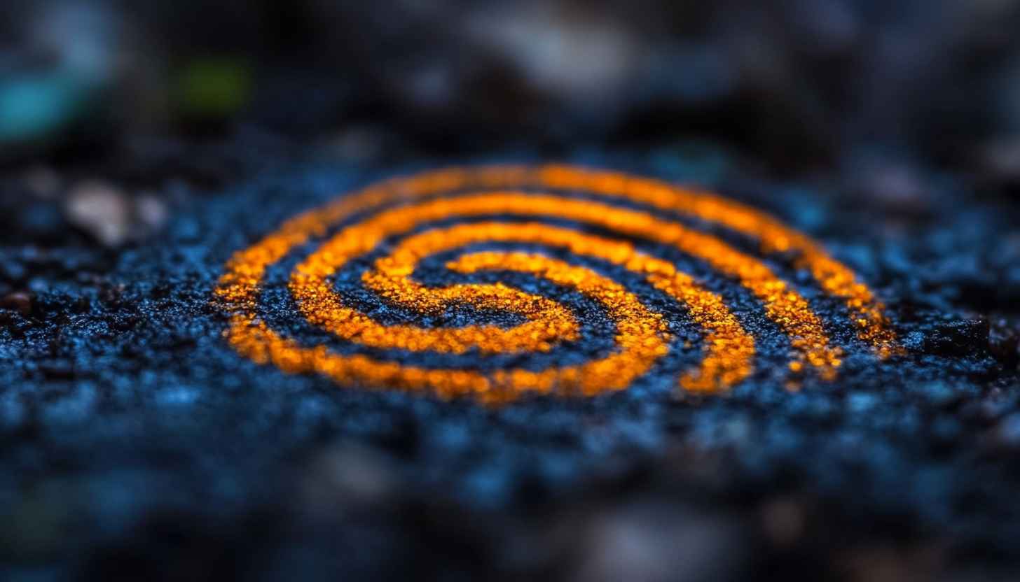 Glowing Spiral Sand Art Mobile Background Wallpaper Art