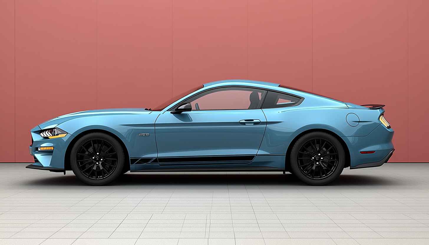 Ford Mustang Coupe Mobile Wallpaper, Blue Muscle Car Desktop Background