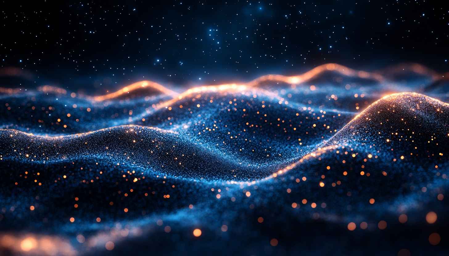 Sparkling Galaxy Waves Wallpaper 4K Desktop Background Free