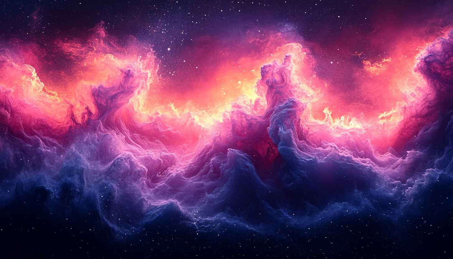 Colorful Galaxy Nebula 4K Desktop Wallpaper Background Space Art