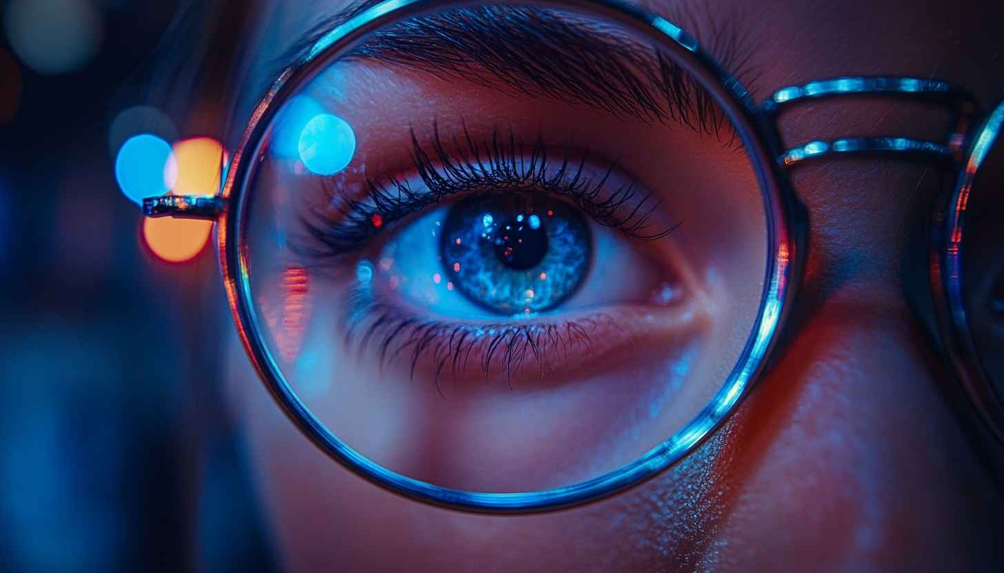 Blue Eye Close-up 4K Desktop Background Aesthetic Mobile Wallpaper
