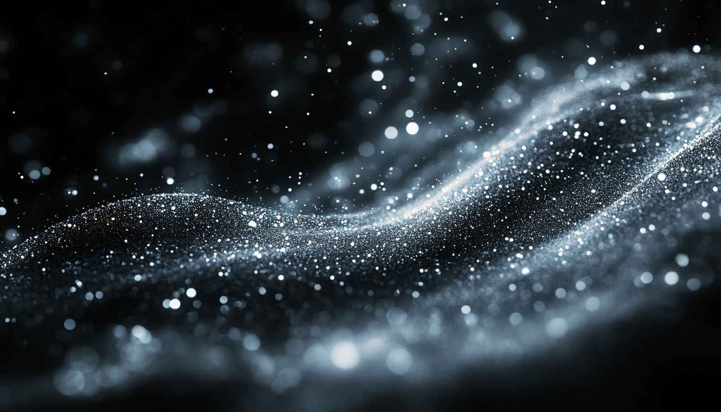 Sparkling Dust Wave 4K Desktop Background, Abstract Galaxy Wallpaper