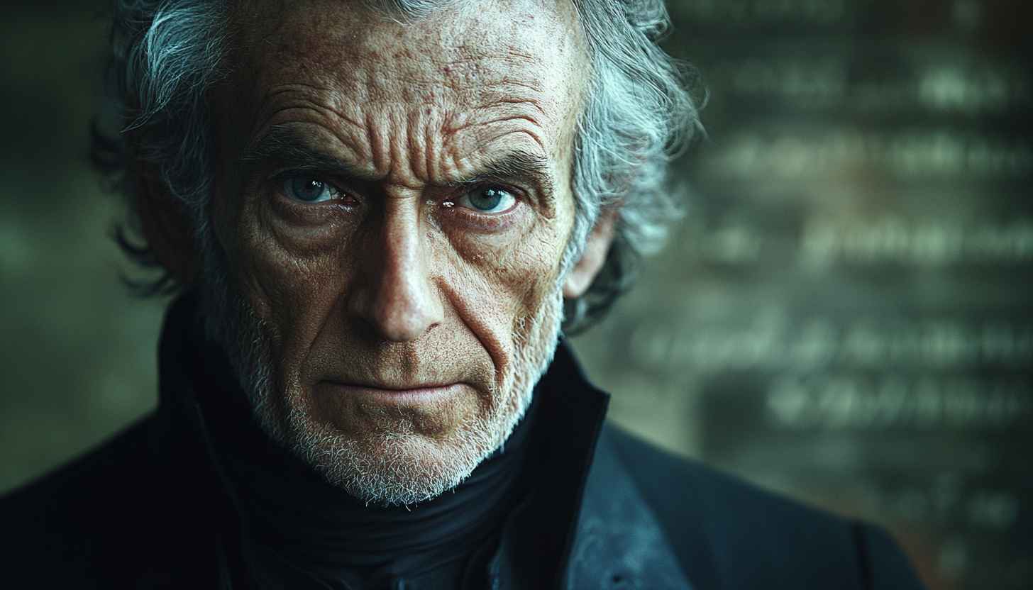 Intense Old Man Portrait Wallpaper 4K Desktop Background Free