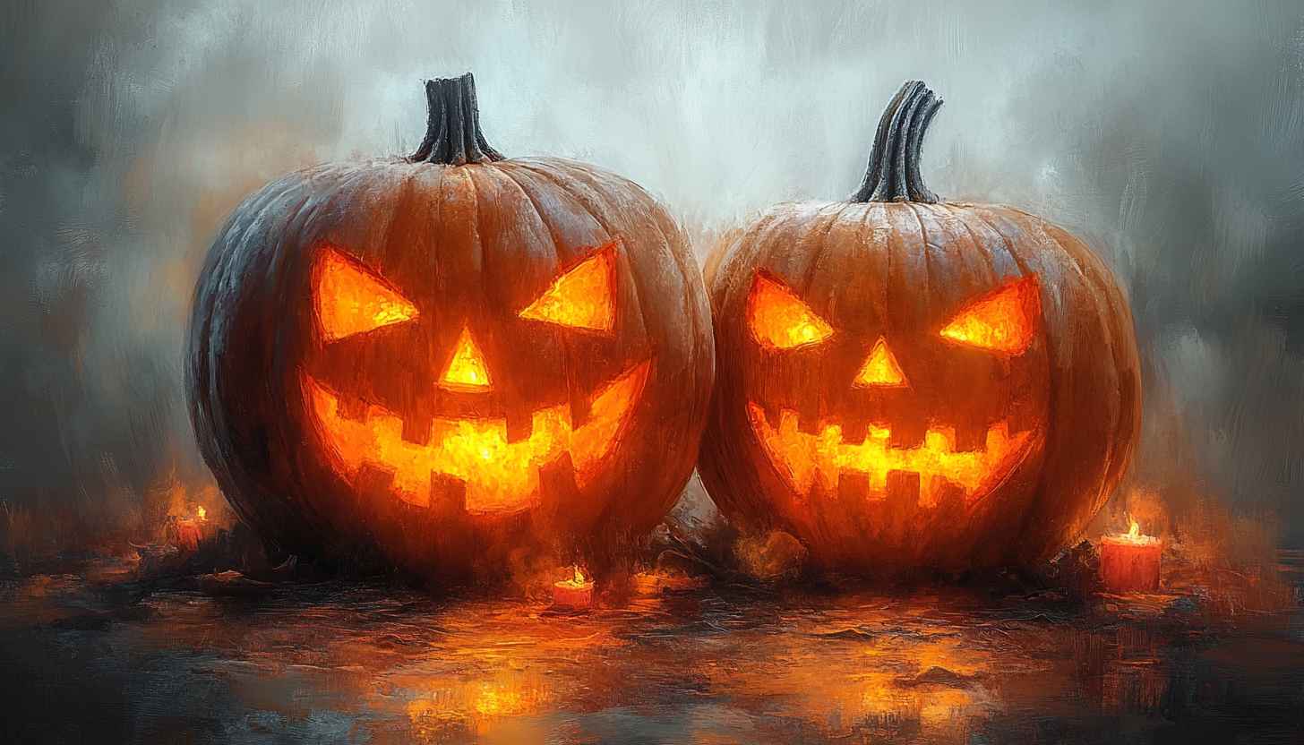 Halloween Jack O Lantern Wallpaper Scary Glowing Pumpkin Background