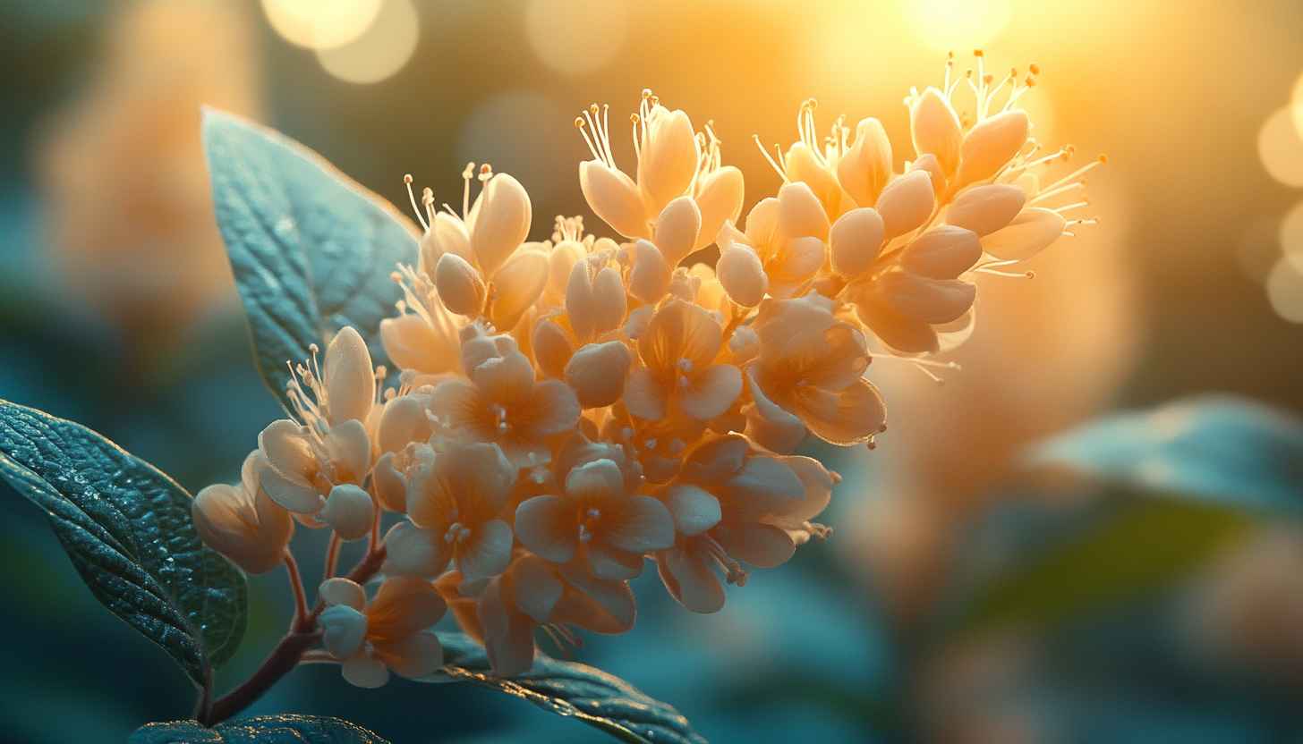 Floral Desktop Wallpaper: Golden Blooms for Mobile Background