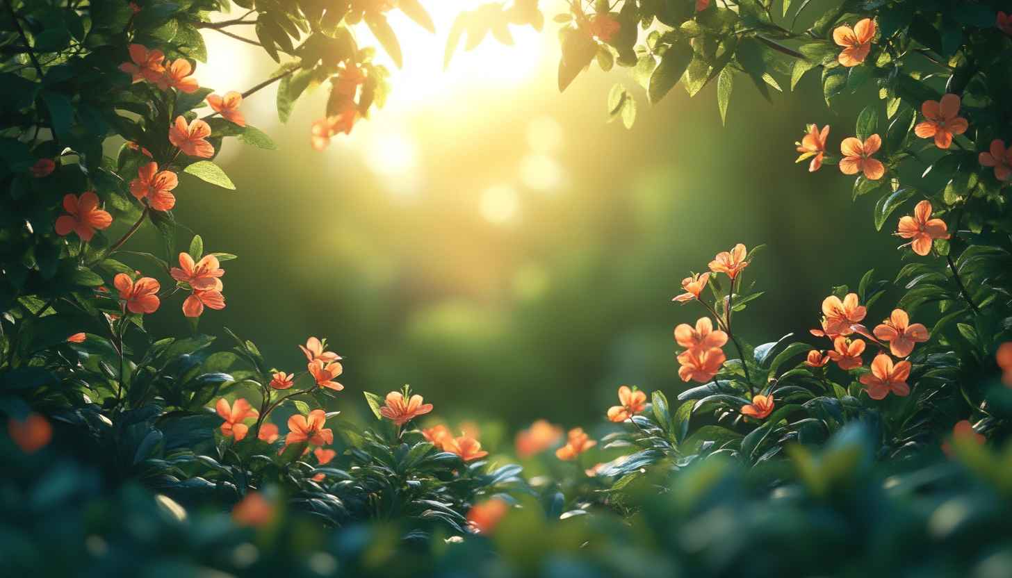 Orange Flowers Garden 4K Wallpaper - Desktop Mobile Background