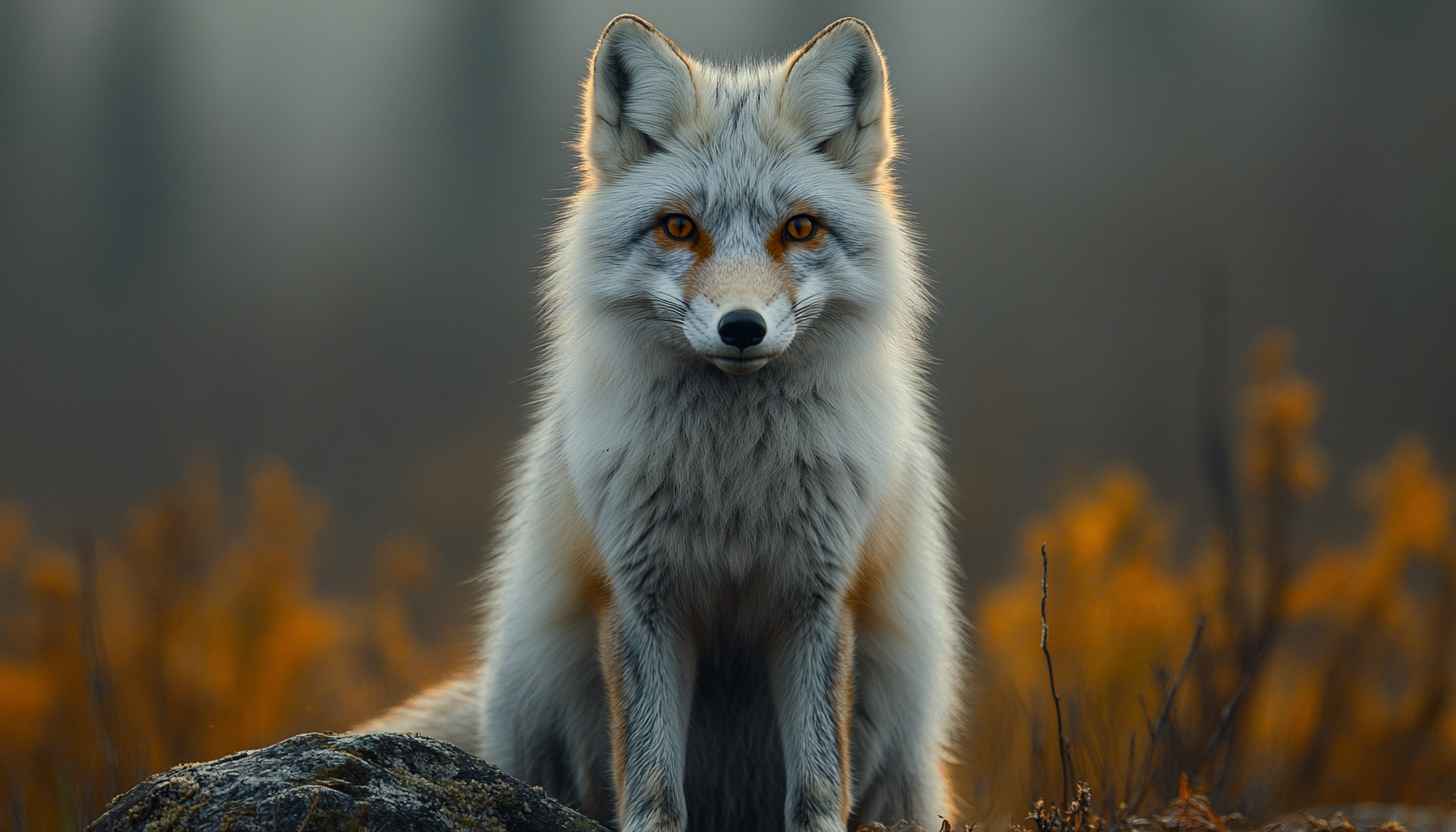 White Fox Portrait Wallpaper 4K - Free Desktop Backgrounds