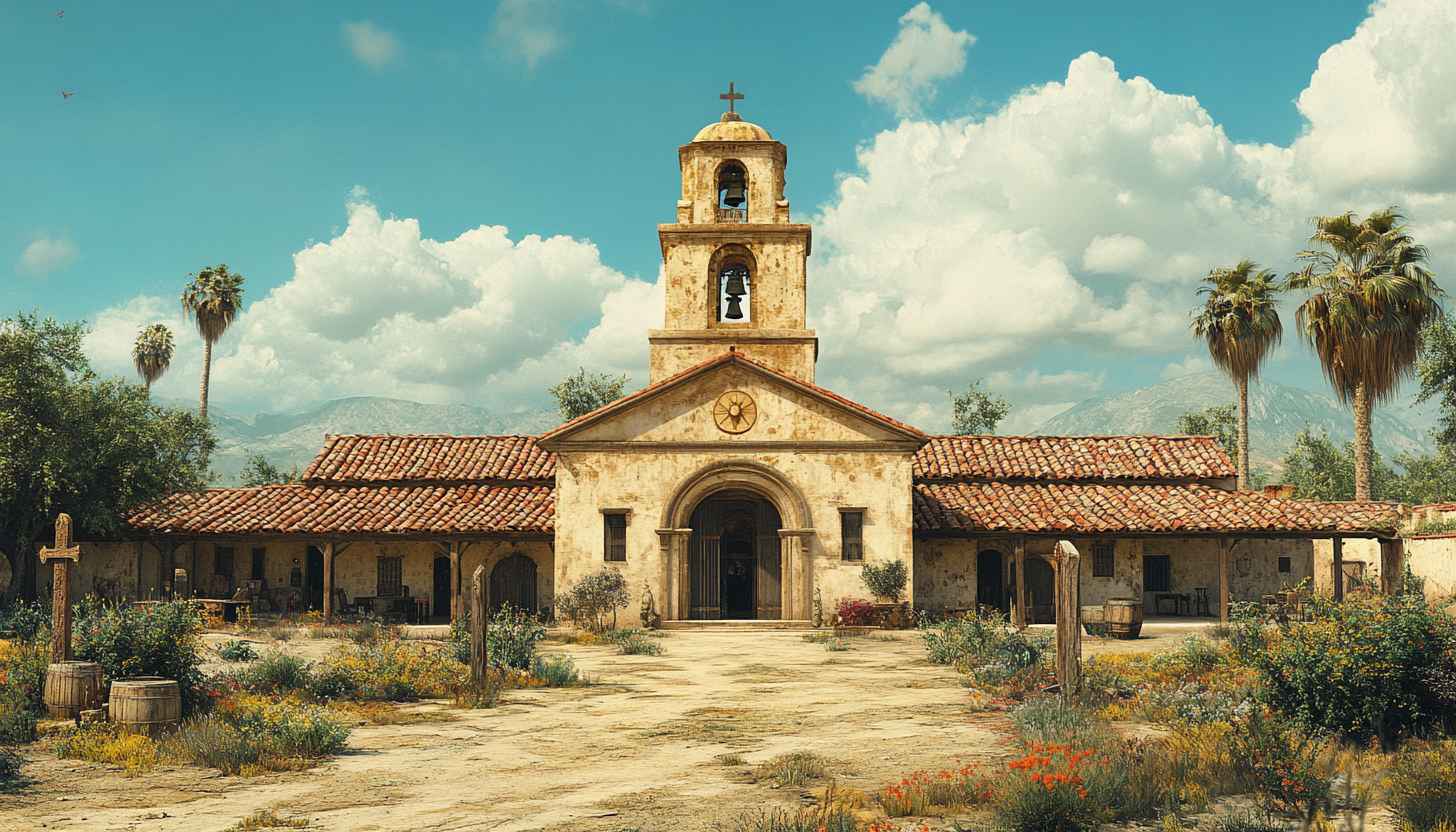 Rustic Spanish Mission Architecture Mobile Wallpaper, Historical Building Background