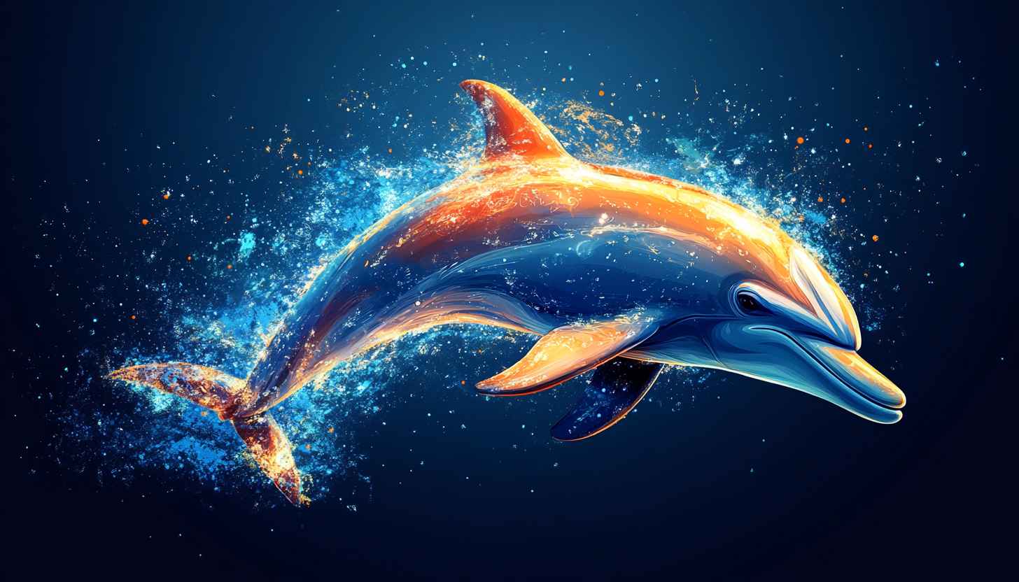 Artistic Dolphin Wallpaper 4K, Ocean Life Mobile Background Free
