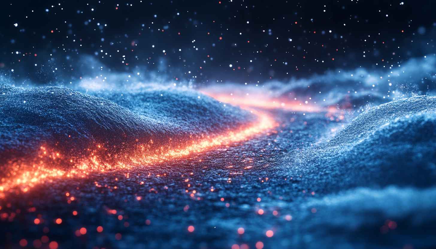 Glowing Space Landscape 4K Desktop Background Free Mobile Wallpaper