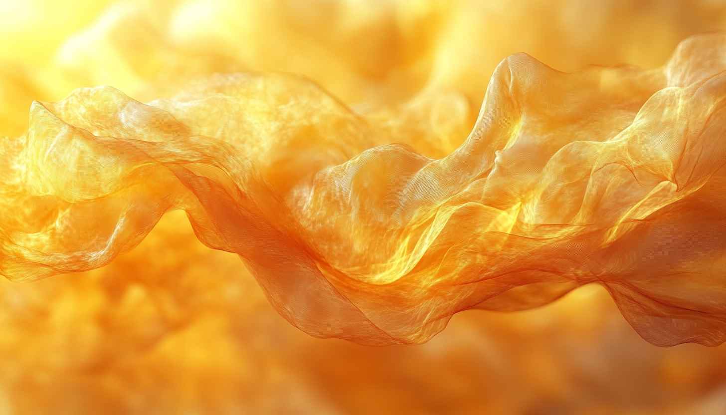 Abstract Golden Silk Mobile Wallpaper Glowing Yellow Desktop Backgrounds