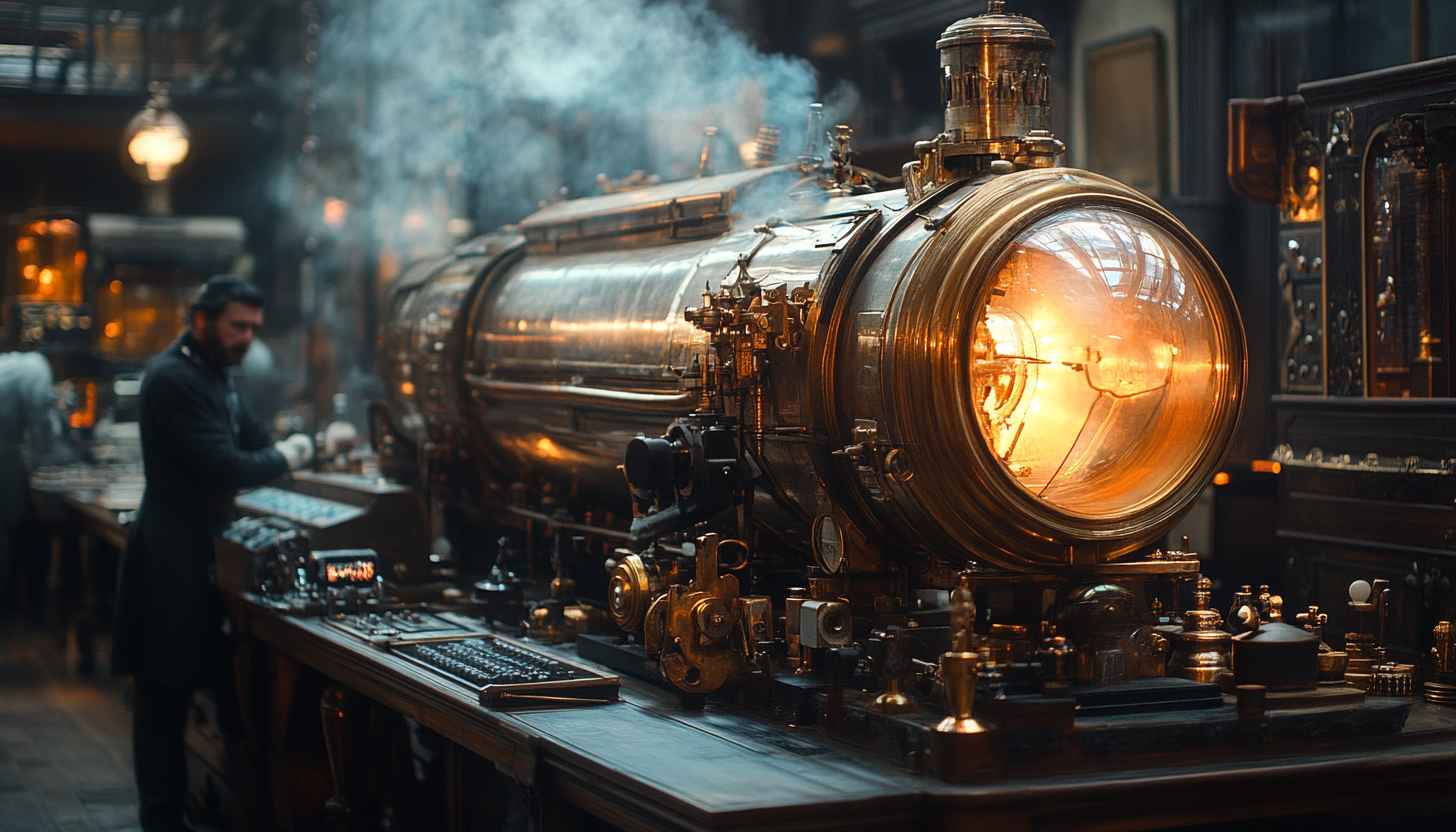 Steampunk Train Engine 4K Desktop Wallpaper Free Mobile Background
