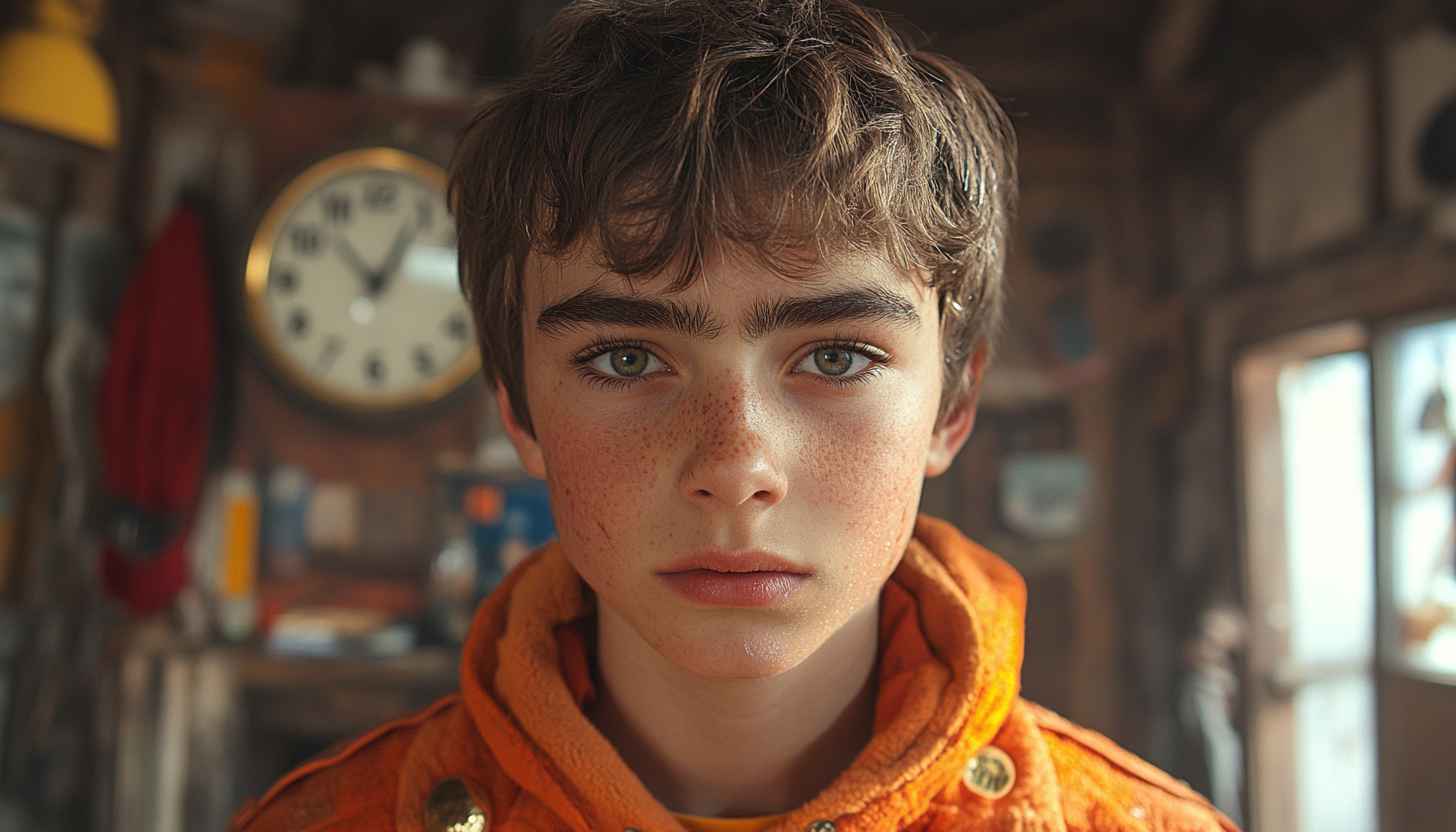 Boy Portrait Freckles, Green Eyes 4K Wallpaper, Mobile Background