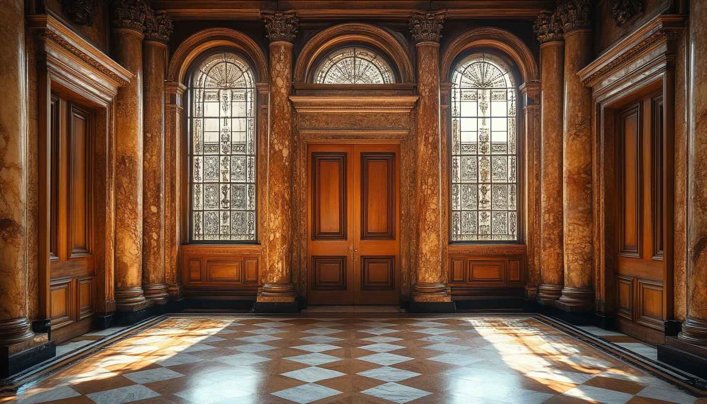 Luxury Interior Architecture 4K Desktop Wallpaper Aesthetic Arched Windows