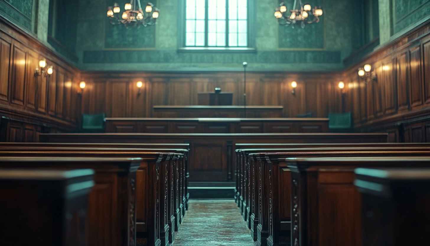 Classic Courthouse Interior Wallpaper, Antique Law Office Desktop Background