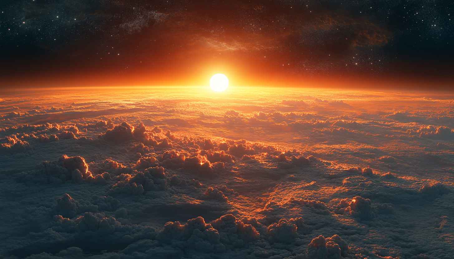 Stunning Sunset Above Clouds 4K Desktop Wallpaper, Free Mobile Background