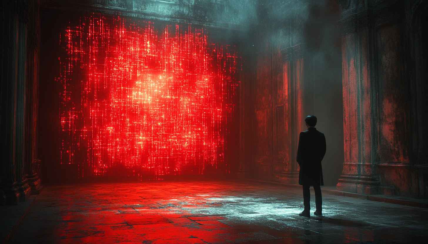 Abstract Red Light Wall Mobile Background, Dark Gothic Wallpaper