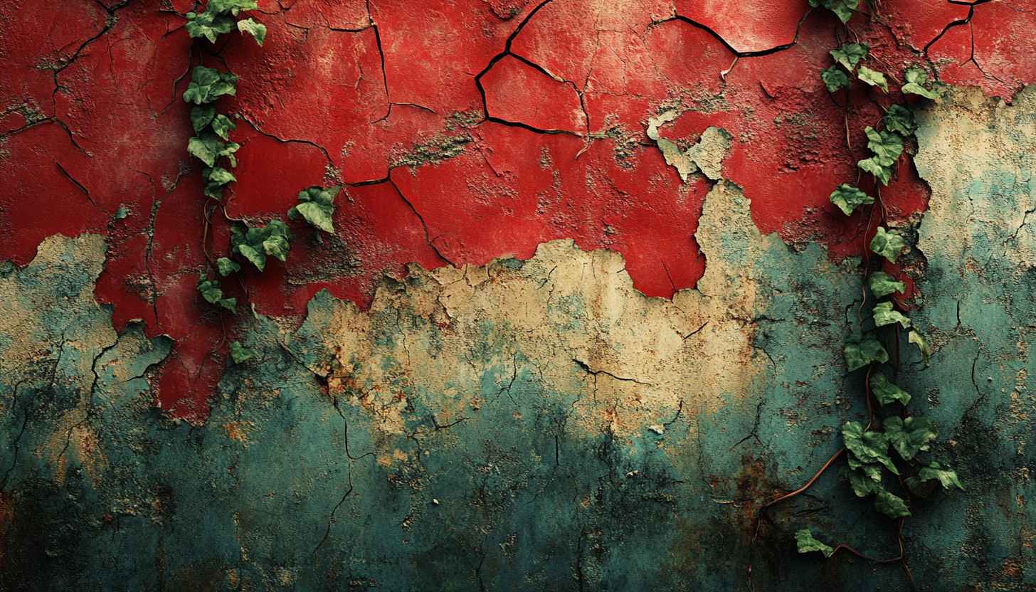 Rustic Wall Texture with Vines Free 4K Desktop Wallpaper