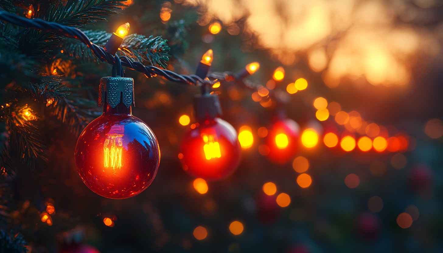 Christmas Tree Lights Mobile Wallpaper Holiday Background Free