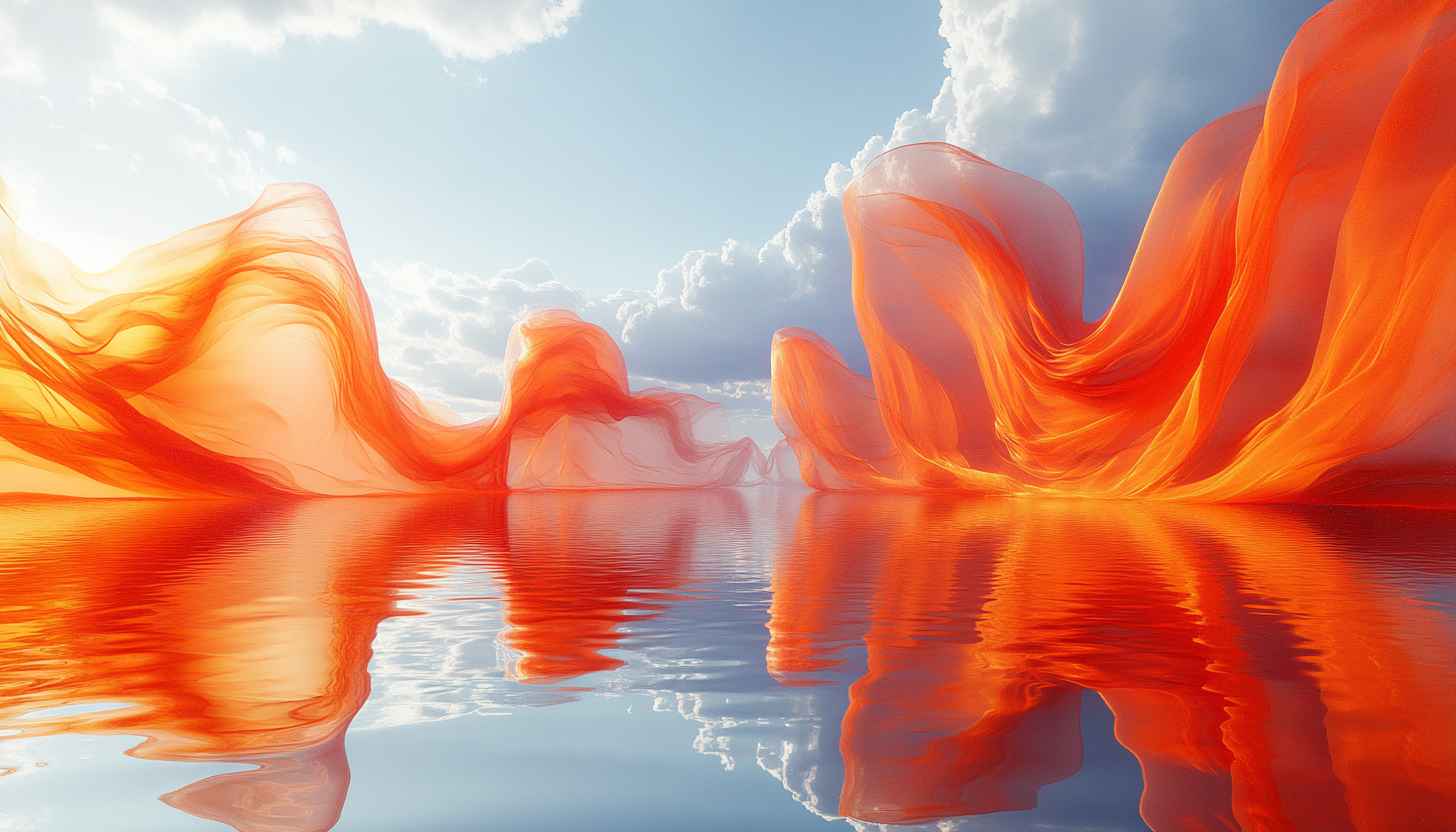 Abstract Orange Waves 4K Desktop Wallpaper - Free Mobile Background