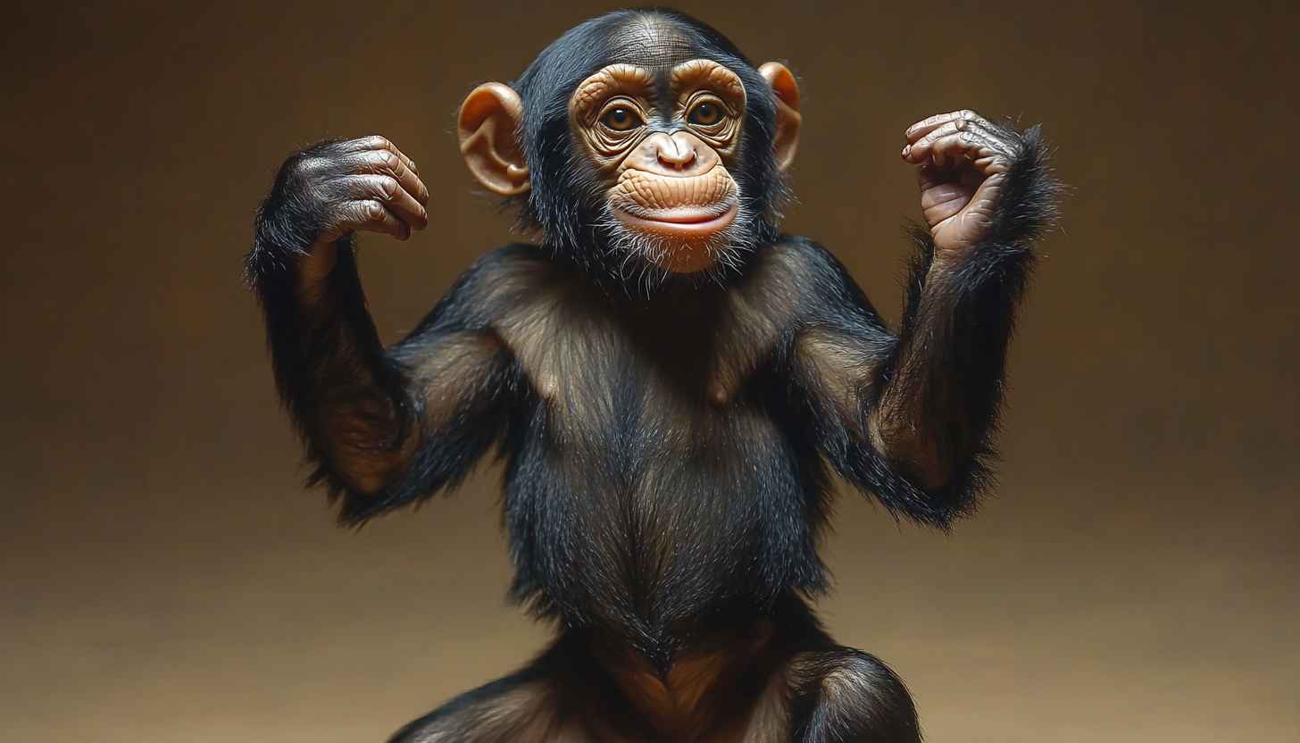 Funny Chimpanzee Portrait Mobile Wallpaper Free Background Image
