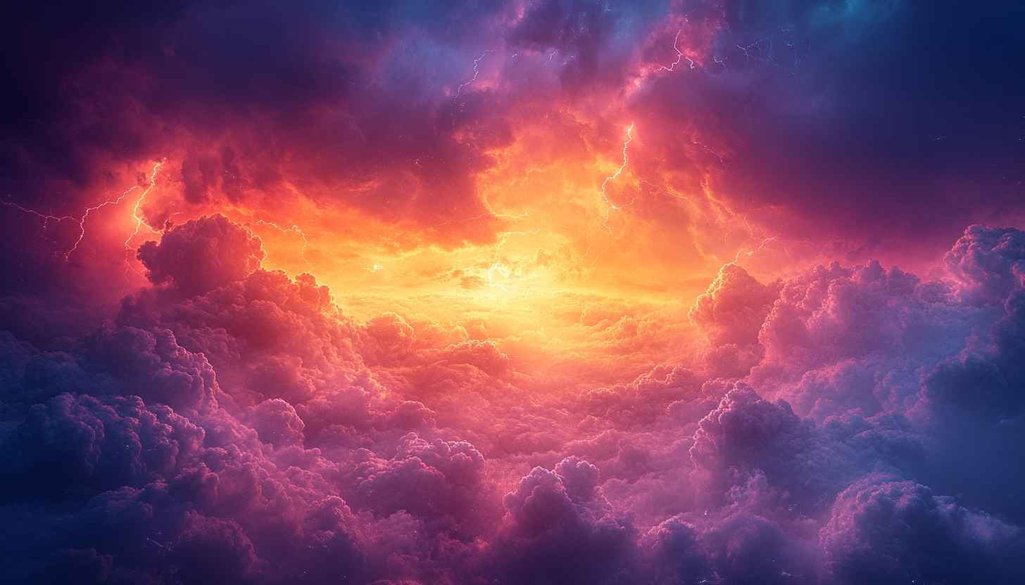 Dramatic Sky and Clouds Wallpaper, 4K Desktop Background Aesthetic