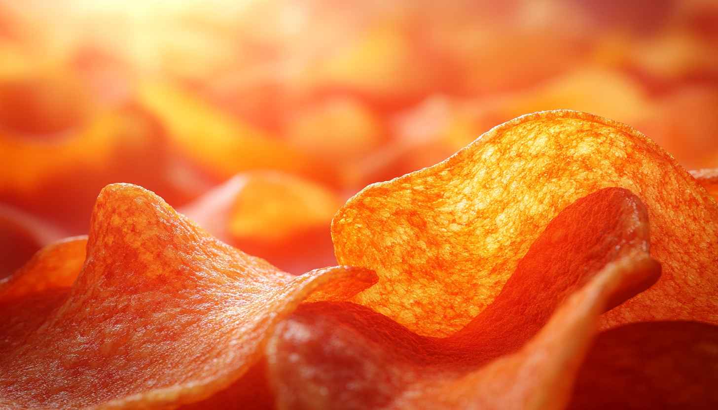 Orange Chips Texture 4K Desktop Background Free Mobile Wallpaper
