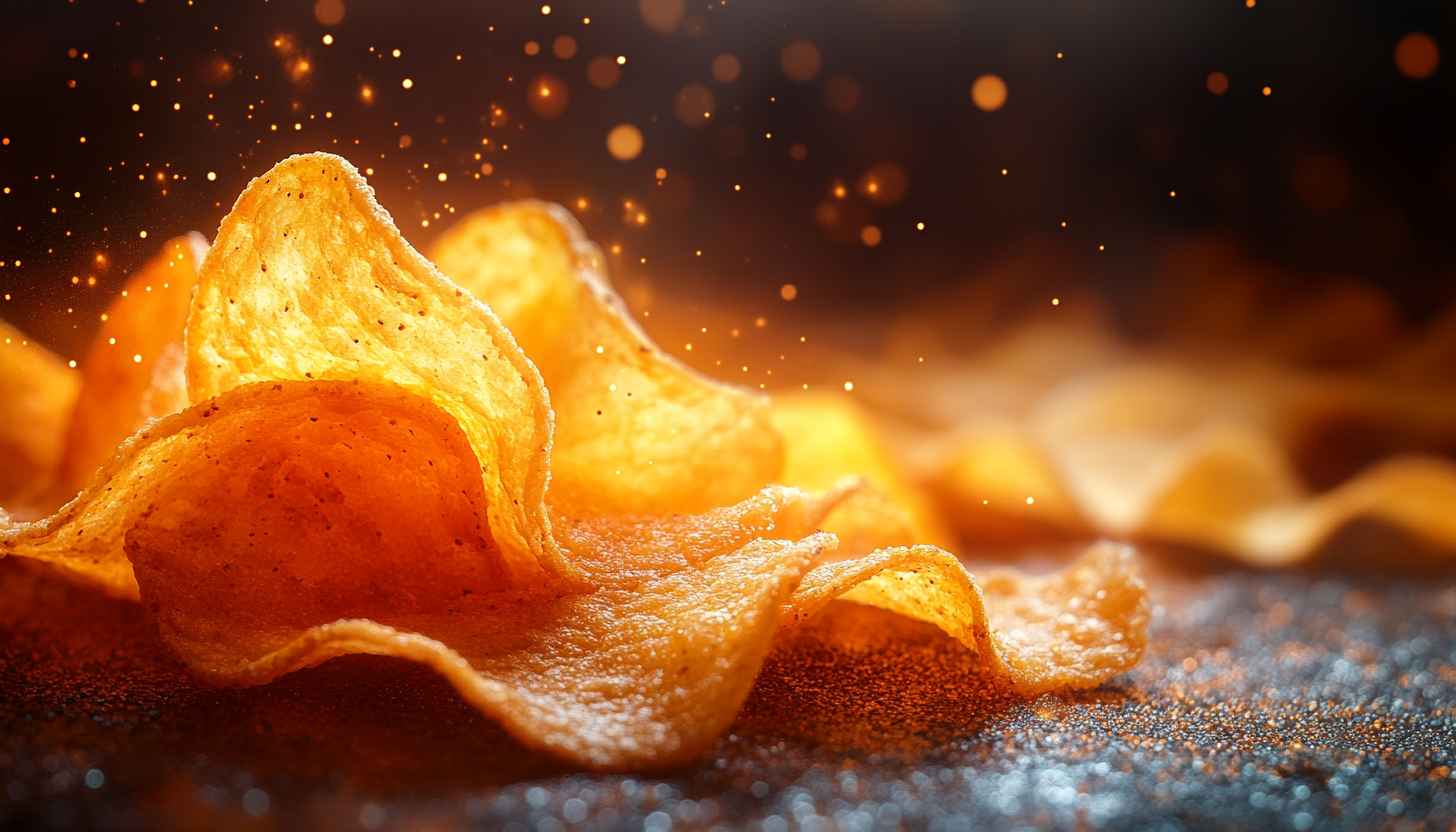 Crispy Potato Chips Food 4K Wallpaper Desktop Background Free
