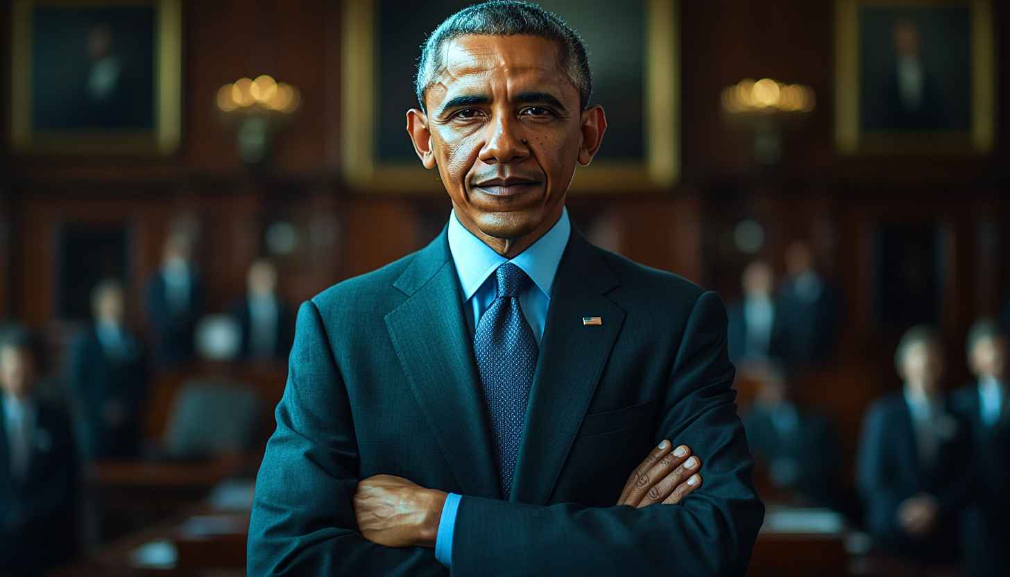 Barack Obama Portrait 4K Desktop Background Free Political Leader Image