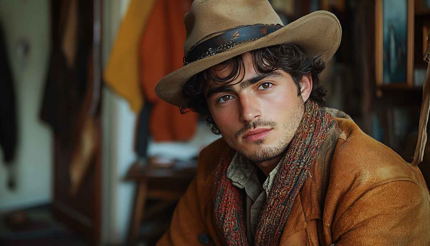 Handsome Man Portrait Wallpaper - Cowboy Outfit - Mobile Background HD