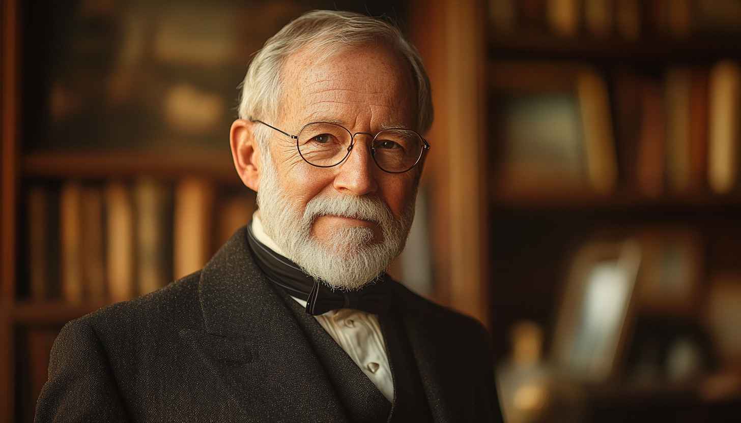 Distinguished Professor Portrait Wallpaper, Academic Aesthetic Background, Free Image