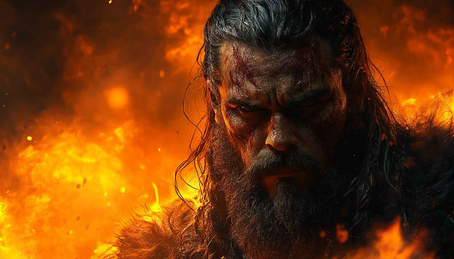 Jason Momoa See Wallpaper - Dramatic Fire Mobile Background