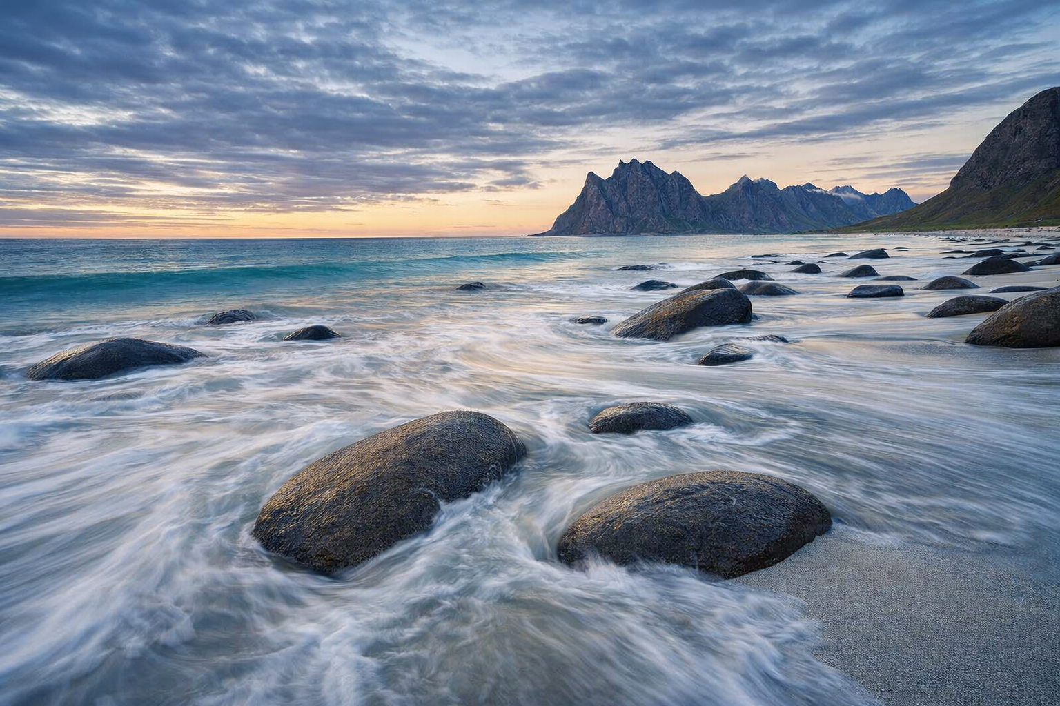 Scenic Lofoten Islands Norway Seascape 4K Desktop Mobile Wallpaper