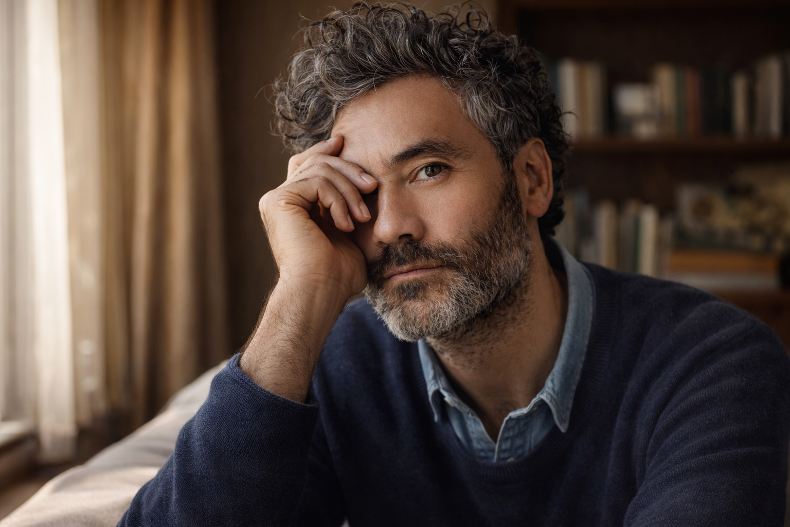 Taika Waititi Portrait Wallpaper: Creative Desktop Background Free Image