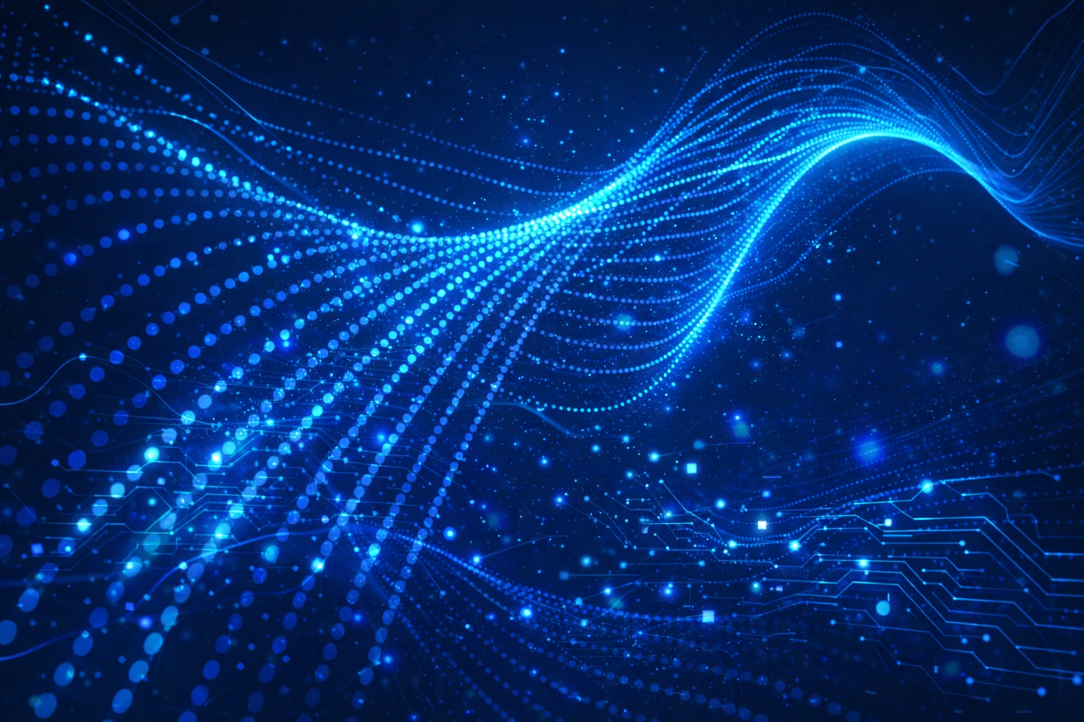Futuristic Digital Wave Technology 4K Desktop Background, Free High-Tech Abstract Wallpaper for PC and Mobile