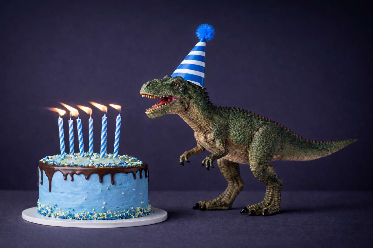 Dinosaur Birthday Cake with Candles - Free Dinosaur Wallpaper for Desktop and Mobile