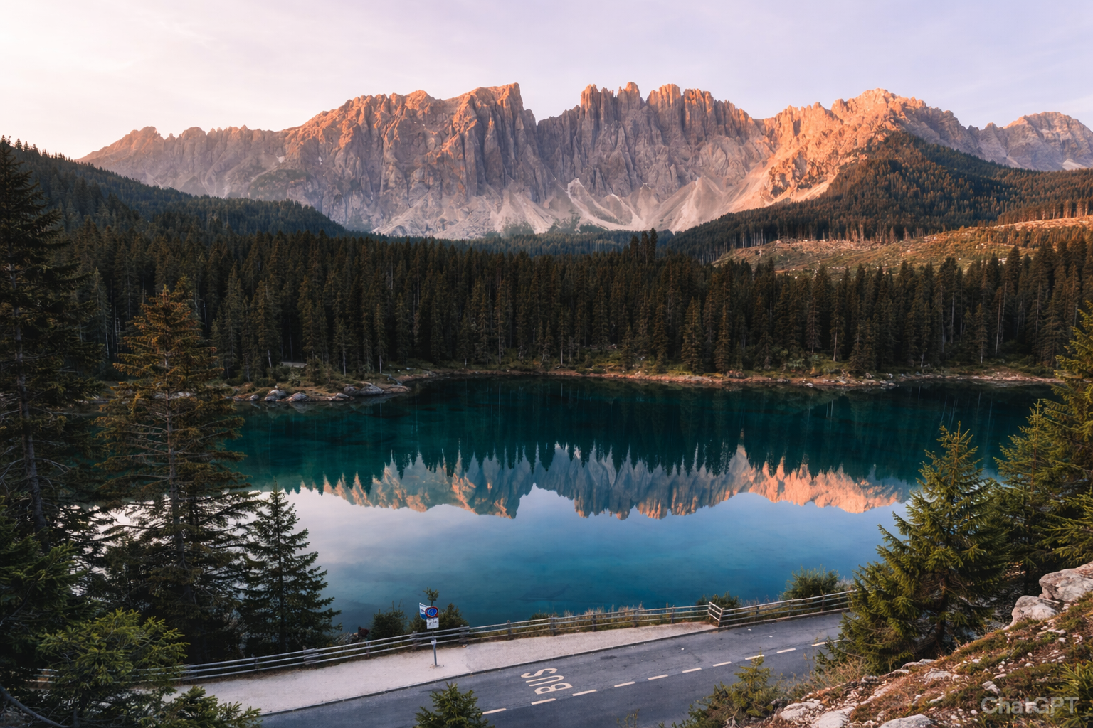 4K Nature Wallpaper: Stunning Alpine Lake with Mountain Reflection for Desktop and Mobile Background