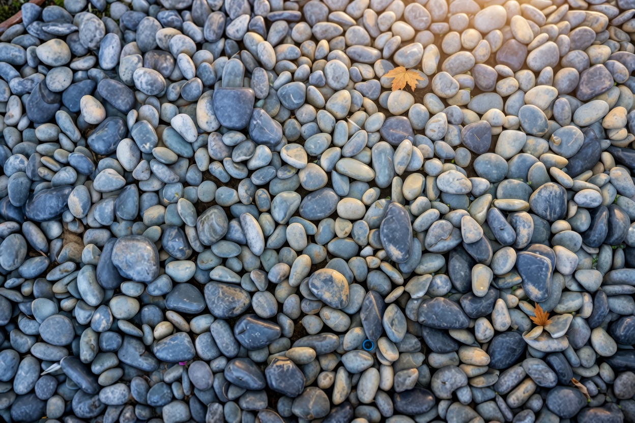 Blue River Pebbles Stone Texture Free 4K Desktop Background Wallpaper